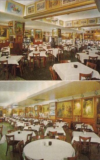 Maryland Balltimore Interior Views Showing Paintings Haussner's Restaurant