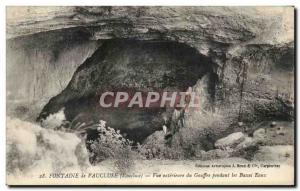 Old Postcard Fontaine de Vaucluse Exterior View of the Pit During Low Water