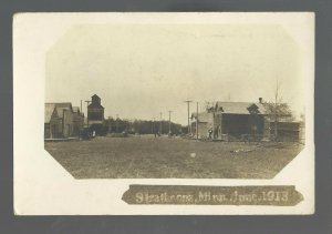 Strathcona MINNESOTA RP 1913 MAIN STREET nr Thief River Falls Roseau GHOST TOWN?