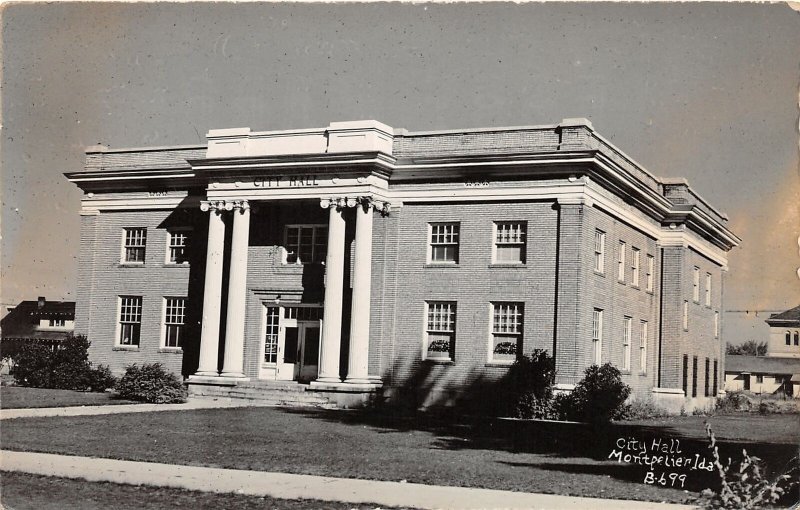 F41/ Montpelier Idaho RPPC Postcard c1930s City Hall Building