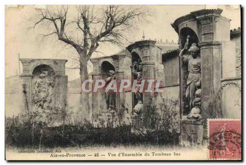 Old Postcard Aix en Provence View d & # 39ensemble dry tomb