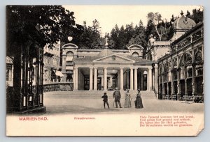1909 Marienbad Kreuzbrunnen Postcard Austria-Hungary Spa Architecture Posted