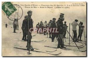 Old Postcard MorezSports d & # 39hiver Ski Competition January 31 January 2 F...