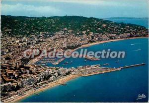 Modern Postcard Cannes (A M) General view Aerial on the beach south of Port L...