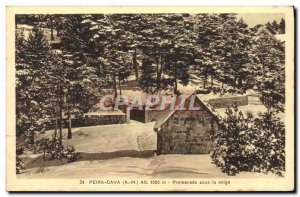 Postcard Old Peira Cava Promenade Under the Snow