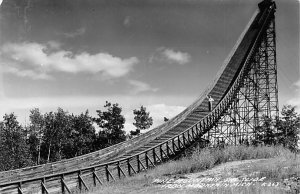 Pine Mountain Slide Real Photo - Iron Mountain, Michigan MI