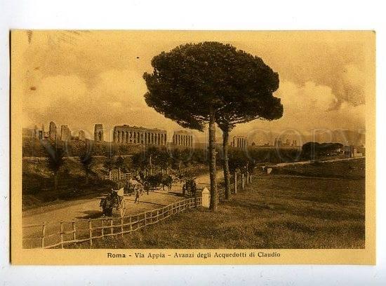 131474 ITALY ROMA Via Appia carriages Vintage postcard