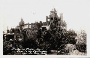 RPPC Winchester Mystery House Prior to Earthquake California Real Photo Postcard