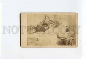 3072268 Semi-NUDE HAREM OPIUM Belly Dancer GUERARD Cabinet Card