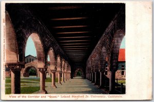 View Of Corridor And Quad Leland Stanford Jr. University California Postcards