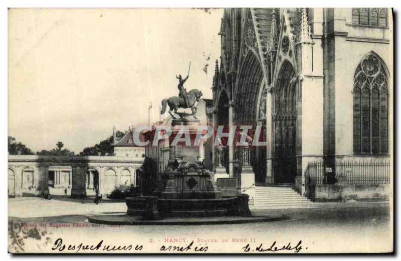 Old Postcard Nancy Statue Rene II