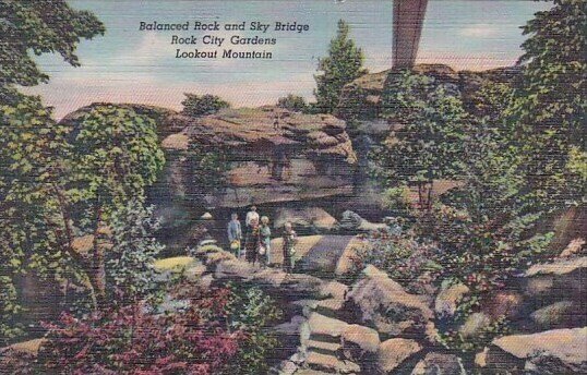 Balanced Rock And Sky Bridge Rock City Gardens Lookout Mountain Colorado