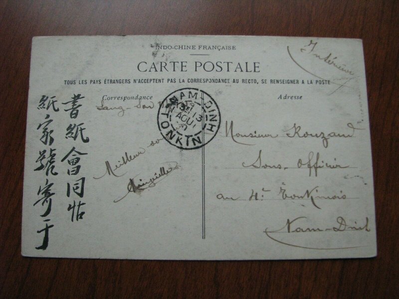 French Indo China Postcard Used 1910 Postmark Tonkin Langson