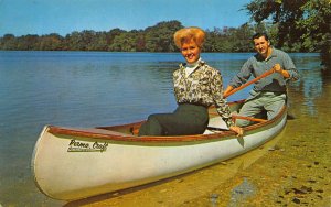 Pleasantville NJ Perma Fiberglass Canoe Advertising Postcard