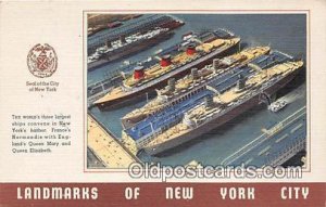 New Yorks Harbor Ship 1948 