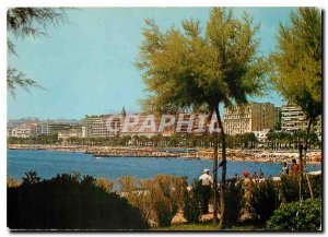 Modern Postcard Cannes Part of the Croisette view taken from the gardens of t...