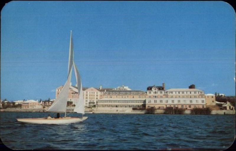 Bermuda Hamilton Harbor Used Nice Cancel Strike Postcard 1963