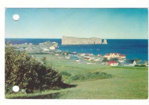 Perce Rock From The Southwest, Perce, Quebec, Vintage 1962 Chrome Postcard