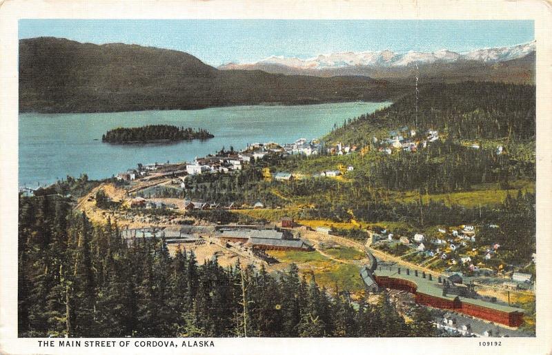 Cordova Alaska Bird's Eye View~Prince William Sound Main Street~Schallerer Pc