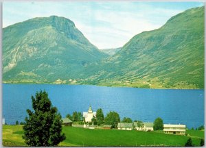 Vang Kirke Grindaheim Valdres Panorama Over Veslefjell Og Skutshorn Postcard