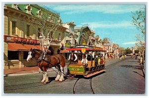 c1960 Horse-Drawn Street Car Main Street Ride Disneyland Magic Kingdom Postcard