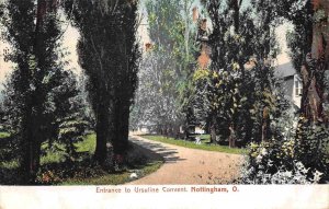 Ursuline Convent Entrance Nottingham Ohio 1908 postcard