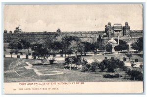 1906 Fort and Palaces of the Mughals at Delhi India Antique Postcard 
