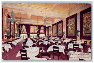 c1910 Interior View Cafe Dining Room Marquette Hotel St Louis Missouri Postcard
