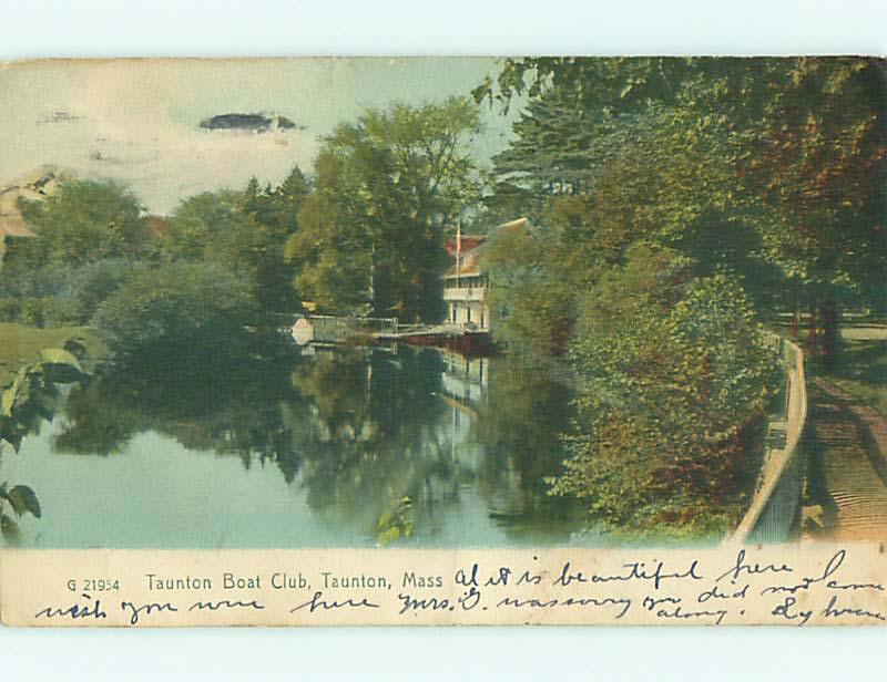 Pre-1907 TAUNTON BOAT CLUB BUILDING Taunton Massachusetts MA t3706