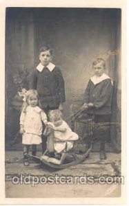 Child Children with Rocking Horse Unused 