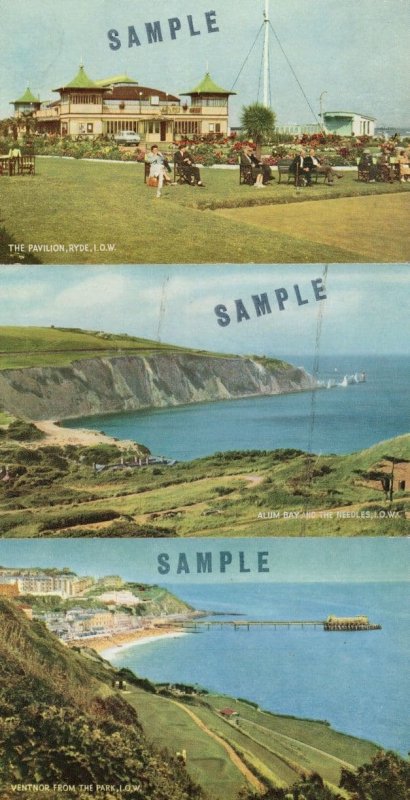 Ventnor The Pavilion Alum Bay Isle Of Wight 3x 1970s SAMPLE Postcard s