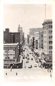 San Antonio Texas Houston Street Real Photo Vintage Postcard AA29445