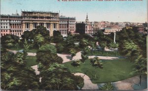 Argentina Buenos Aires Plaza Lavalle y Palacio de Justicia Vintage Postcard C134