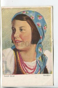 462247 Leszek GORSKI Leosia Portrait of Belle Girl POLAND Vintage postcard
