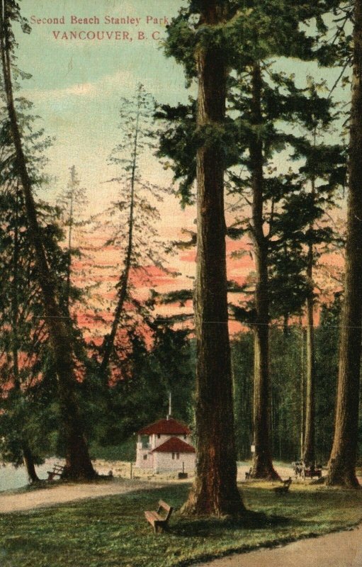 Vintage Postcard 1914 Second Beach Stanley Park Vancouver British Columbia Canad