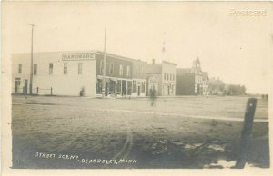MN, Beardsley, Minnesota, Street Scene, RPPC