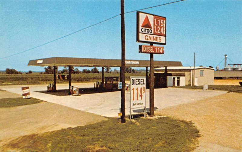 Boyle Mississippi Gaines Truck Stop Citgo Gas Station Vintage Postcard AA68580