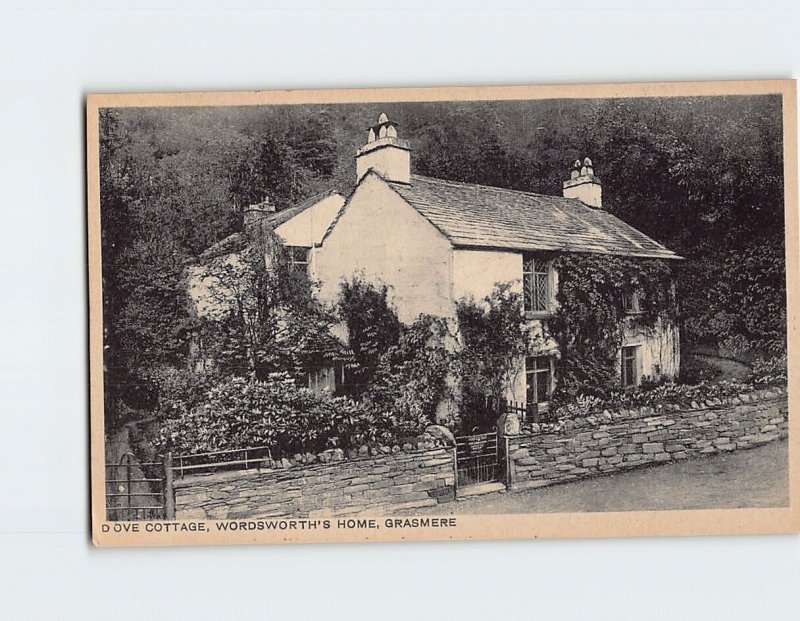 Postcard Dove Cottage Wordsworth Grasmere England