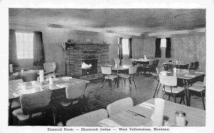 Emerald Room Interior Shamrock Lodge West Yellowstone Montana postcard