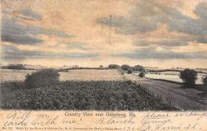 Galesburg Illinois Country View Antique Postcard J49634