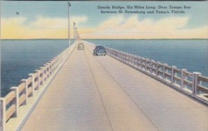 Florida Gandy Bridge Six Miles Long Over Tampa Bay Between St Petersburg and ...