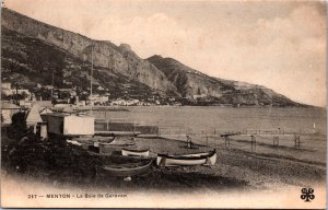 France Menton La Baie de Caravan Vintage Postcard C015