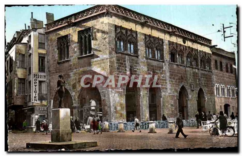 Old Postcard Perpignan La Loge de Mer and a statue of Maillol