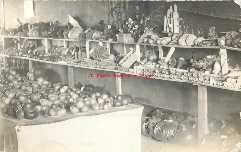 MN, Elgin, Minnesota, RPPC, Fruit & Vegetable Dispay, 1912 PM, Photo