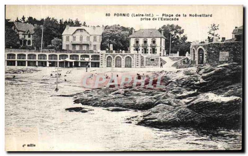 Old Postcard Pornic Noeveillard range taking the Pier