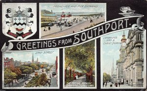 Greetings From Southport, England, Great Britain, 1909 Postcard