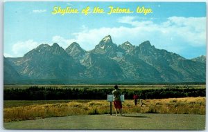 Postcard - Skyline of the Tetons, Grand Teton National Park - Wyoming