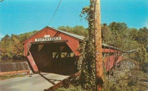 Taftsville Vermont Covered Bridge Chrome Postcard Unused