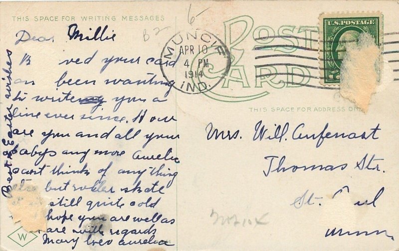 Muncie Indiana~McCulloch Park~Stoner, Patentee & Builder 1914