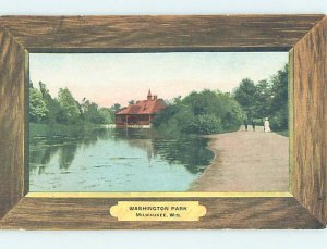 Unused Divided-Back PARK SCENE Milwaukee Wisconsin WI hk8870